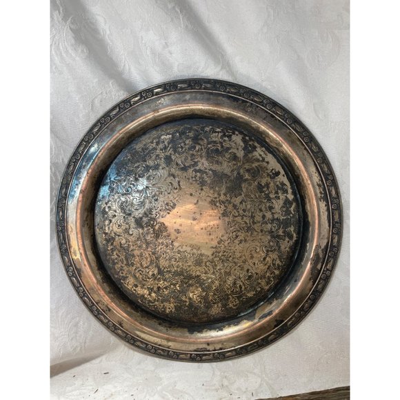 ONEIDA Silversmith 12.5” Tray Plate Serving Piece Silverplate Vintage - Picture 2 of 7